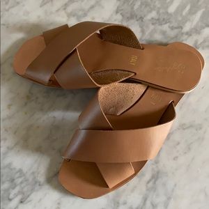 Real Italian leather slides !